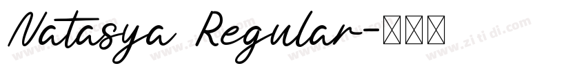 Natasya Regular字体转换